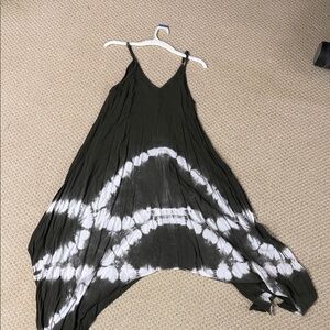 Kori Black and White Tie-Dye Dress